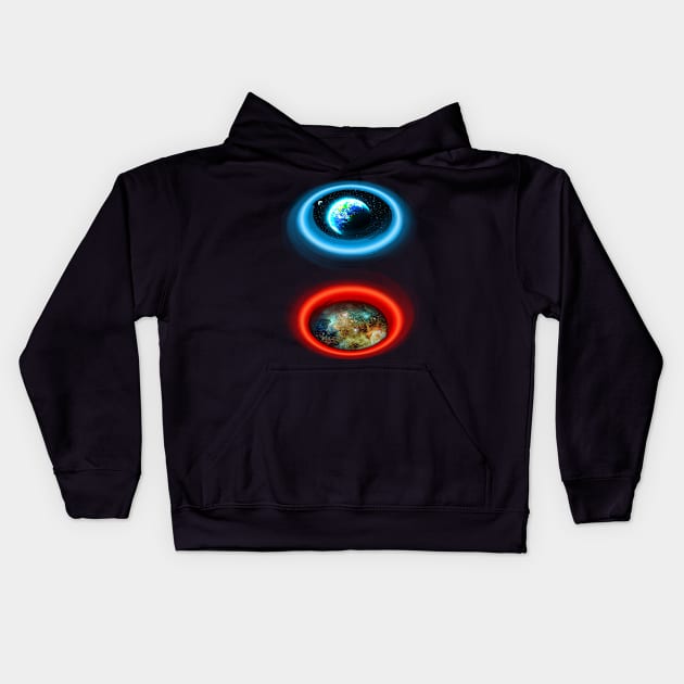 Wormholes or portals Kids Hoodie by Bomdesignz